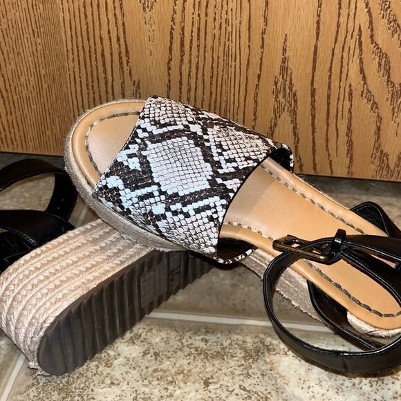 American Eagle Women’s Faux Leather Animal Print Casual Espadrille Sandals Sz-6 - Picture 6 of 7